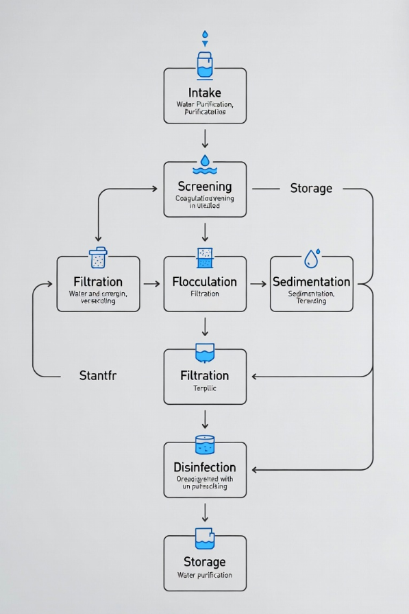 自來水廠水處理流程